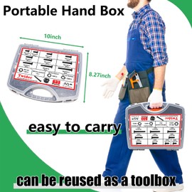 Twidec/633PCS M6 Bolt Assortment Kit 12.9 Grade M6x10/12/14/16/20/25/30/35/40/45mm Button Head Hex Socket Cap Screws Metric Bolts Nuts Washer Assortment Kit Black Alloy Steel N-103-633PCS