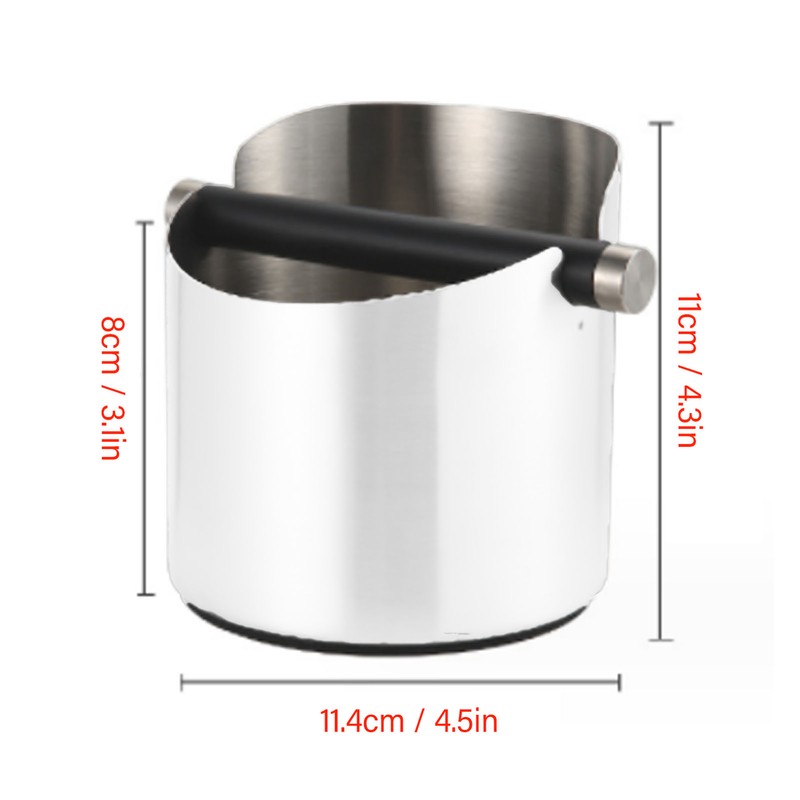 Stainless Steel Coffee Grounds Knock Box Coffee Knock Box with