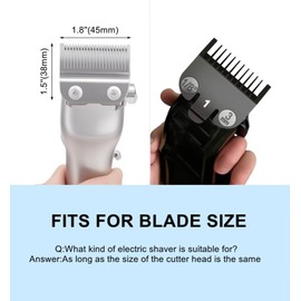 3mm Clipper Guard Fits for Wahl Clipper Guards Set,2Pack Compatible with Wahl 1 Guard,Guide Comb Attachment #1-1/8''(3mm),3mm Trimmer Guards Fits for Wahl 3114-001 Clippers,Black.