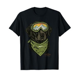 Labrador Dog Ski Sport Skiing Winter Mountains Funny Gift T-Shirt