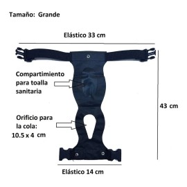 Calzon Sanitario P/ Toalla Sanitaria Perrita En Celo Grande