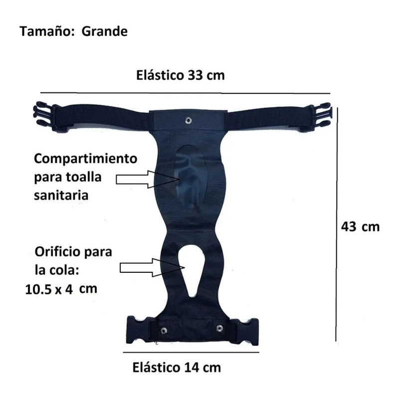 Calzon Sanitario P/ Toalla Sanitaria Perrita En Celo Grande