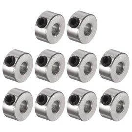 sourcing map Set of 10 Screw Collars 3.05mm Bore Wave Collar, 8mm Outer Diameter, 4mm Width, Landing Flap Stop Wheel Collar