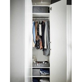 NIKTI SKUBB Clothes cover, set of 3 - Breathable Garment Bags with Zipper Closure - Sustainable Fabric – Ideal for Suits, Dresses & Seasonal Storage (Grey)