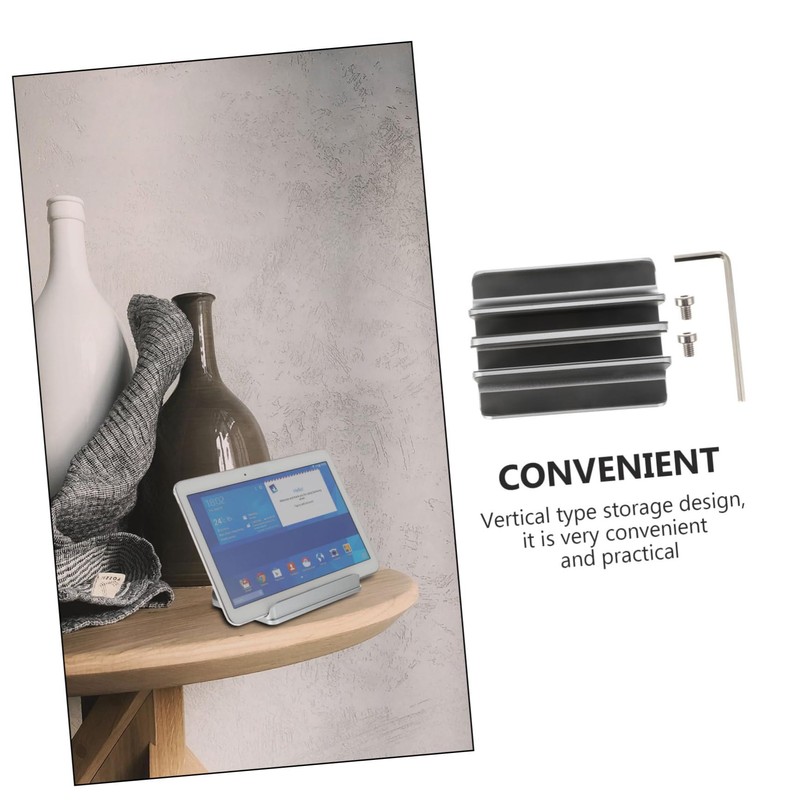 Angoily Aluminum Vertical Laptop Stand Desktop Holder for Laptops and
