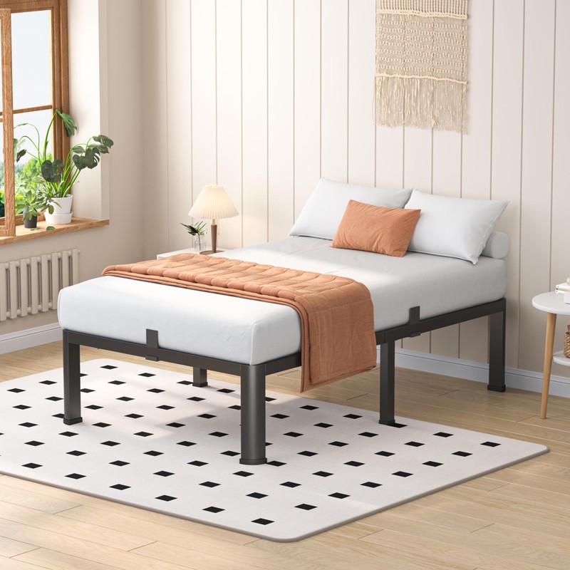 VIPSHOW 14 Inch Twin Heavy Duty 3500 lbs Bed Frame