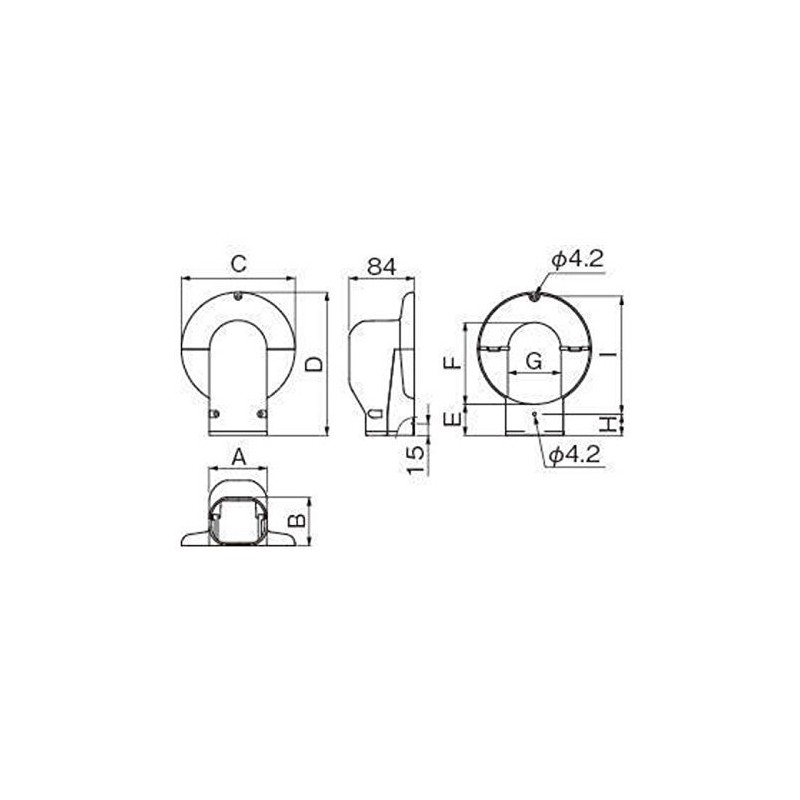 INABA DENKO Decorative Pipe Cover, Wall Outlet for Wall Corner