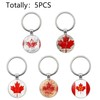 5Packs Canada Maple-Leaf Flag Keychain - Canadian Maple Leaf Key
