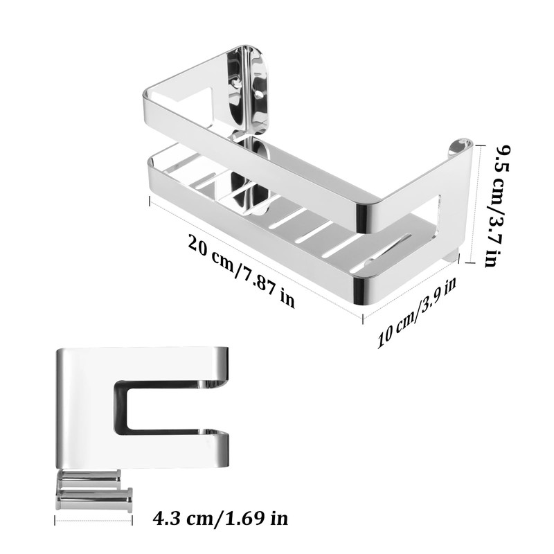 RYing Shower Caddy Stainless Steel Bathroom Organiser, Shower Shelf with