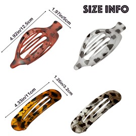 9 PCS Flat Hair Clips for Women, 2 Styles Wild Prints & Matte Flat Claw Clips for Women Girls Thick Thin Hair