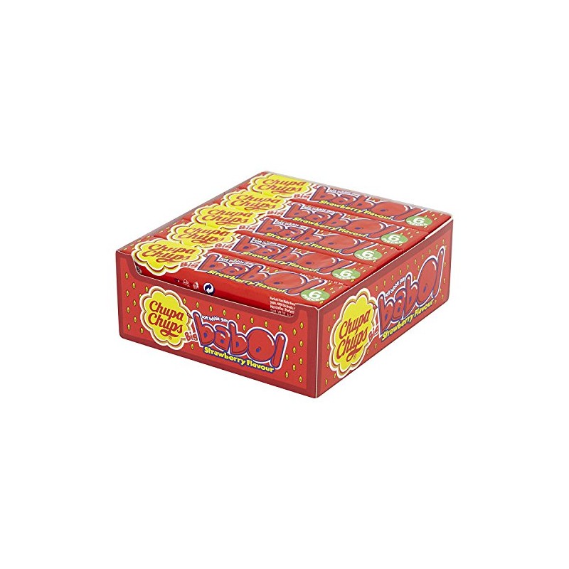 Chupa Chups Big Babol Erdbeere Kaugummi 20er Display, 1er Pack