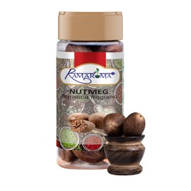 Ramaroma Nutmeg Whole, 3oz (85g) All Natural | Vegan | Gluten Friendly | NON-GMO | Organic Nutmeg Whole | Indian Spice