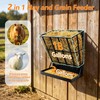 Meyoppm 2 in 1 Wall Mount Hay and Grain Feeder,