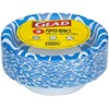 Glad Everyday Disposable Paper Bowls with Blue Wave Design- Cut-Resistant,