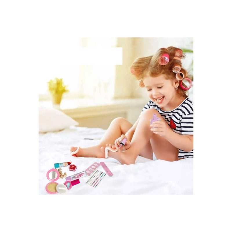 24 Piezas Juego De Maquillaje De Niñas Maquillaje Lavable rosa
