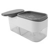 2 in 1 Kitchen Sink Dish Soap Dispenser Sponge Holder