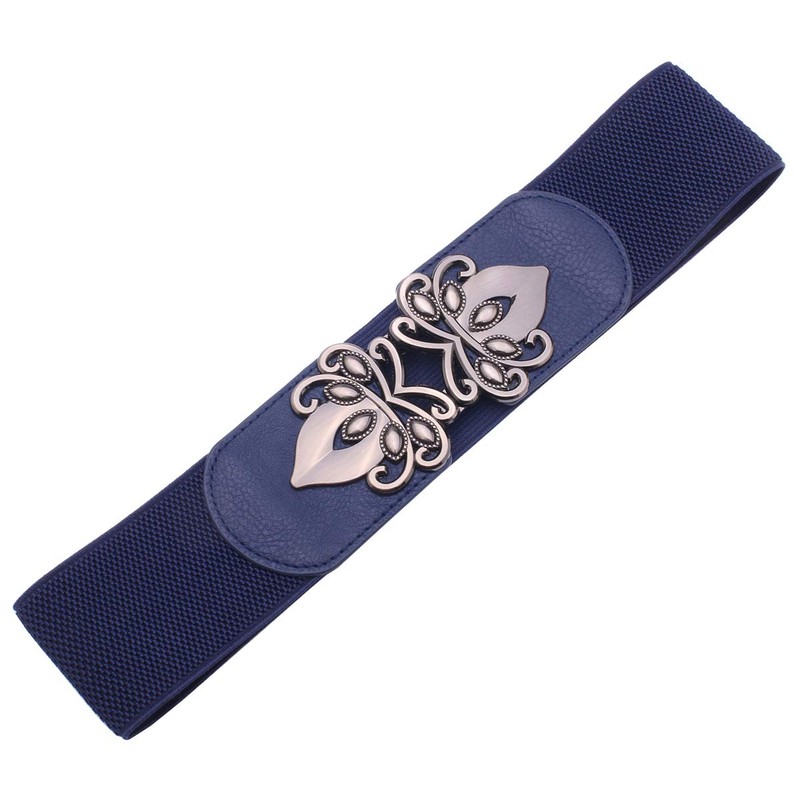 Syuer Womens Vintage Wide Elastic Stretch Waist Belt Retro Cinch