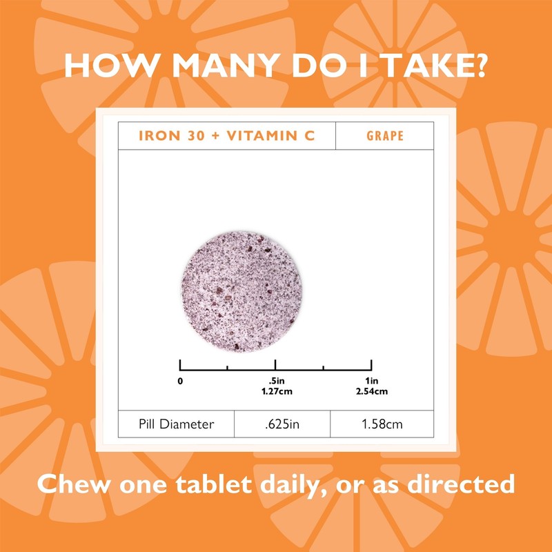 Celebrate Vitamins Iron Supplement with Vitamin C - 30mg Iron,