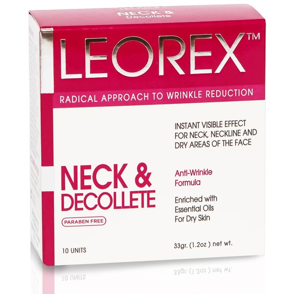LEOREX Booster Neck & Decollete Anti-Wrinkle Cream - Intensive Neck Cream Mask, Cleavage & Neck Firming Cream, Skin Anti-Aging Neck Tightening Cream, Neck Creams for Tightening and Wrinkles