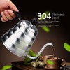 1.2L 304 Stainless Steel Pour Over Coffee Gooseneck Kettle Teapot