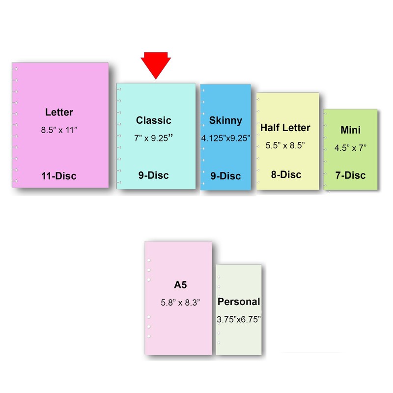 Refillable Discbound Notebook Classic Size (7x9.25) 75 Sheet Narrow Ruled