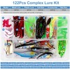JasCherry Artificial bait with a tackle box, mixed fishing bait,