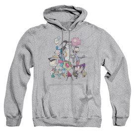 Popfunk Invader Zim Group Shot Unisex Adult Pull-Over Hoodie (X-Large) Athletic Heather