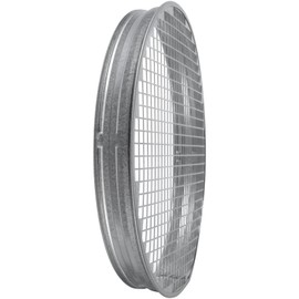 ECOPRO VENT 12" Inch Galvanized Ducting Take-Off End Cap with Protective Metal Mesh Screen - Male Connection. Round Pipe Ventilation Plug. Easy Push-Fit Installation for Enhanced HVAC Efficiency