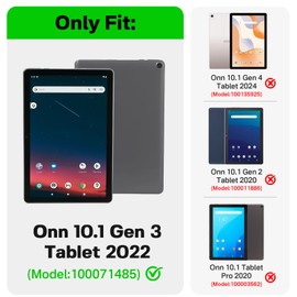 Bolete Kids Case for Onn 10.1 Gen 3 Tablet (2022 Model:100071485) Kids 10.1 Inch Android Tablet Onn 10.1 Gen 3 Case with Handle EVA Foam Shockproof Washable Cover for Adults, Children (Purple)