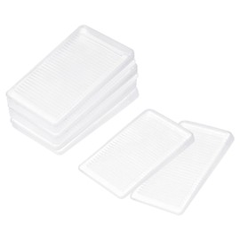 uxcell 8 Pcs Furniture Levelers, Flexible Plastic Clear Table Shims, Multi-Purpose Level Wedge Firm and Non-Slip for Uneven Table, Dresser Legs, and Door DIY Furniture, 5mm Height