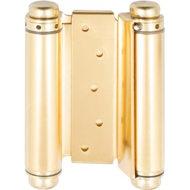 Stone Harbor Hardware Heavy-Duty Double Acting Spring Hinge, 5 Inches, Fits Doors 1-1/8" to 1-3/8" Thick, 1-Pack, Polished Brass