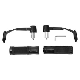 X AUTOHAUX 7/8" 22mm 15/16" 24mm Motorcycle Hand Grips Cover Kit Non Slip Aluminum Alloy Rubber Handlebar Hand Grips for Motorcycle Scooter Bicycle ATV Black