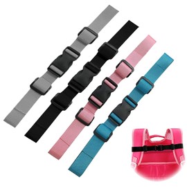 JOYOLA Chest Strap Backpack, Adjustable, 4 Pieces Chest Strap with Quick Release, Non-Slip Belt for School Bag, School Backpack, Universal, for Jogging and Hiking Outside