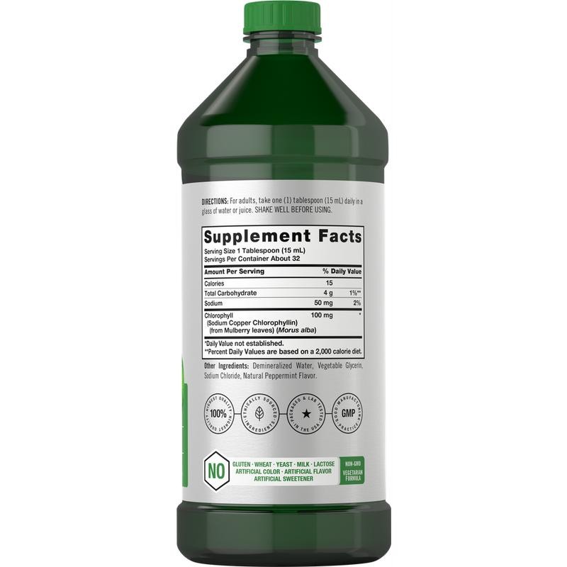 Chlorophyll 100mg | 32oz Liquid | Natural Peppermint Flavor