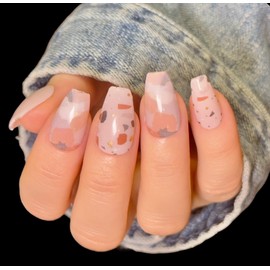 TOUGH GIRLS | 20 Exquisite Gel Nail Polish Strips w/Application Accessories - No UV/LED Lamp Required (Camo Confetti)