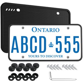 VEKENSEE Marco de Matrcula, 2 Pack Porta Placas de Silicona, Universal Soportes para MatrCula con Accesorios de Montaje para Auto, Antixido,...       