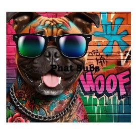 Unbranded 20oz Sublimation Tumbler Wrap Tattooed Pug Ready To Press Heat Transfer