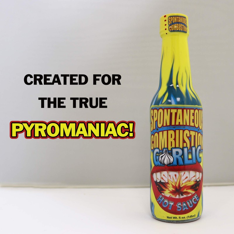 Spontaneous Combustion Garlic Hot Sauce with Habanero - 5 oz