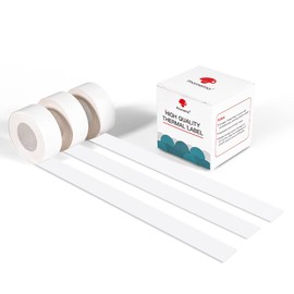 Phomemo D30 Continuous Label Tape - White Label Tapes, Thermal Labels for Kitchen, Files, Address, Gift and etc, 3 Rolls