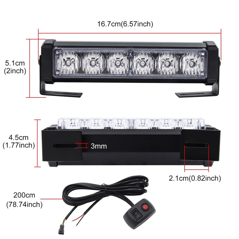 Aoling Grille Light Car Strobe Light Emergency Flashing Light LED