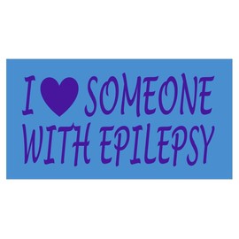 EZ-STIK I Love Someone with EpilepsyI421 8" Purple Sticker Decal Epileptic Seizure