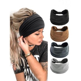 Headbands for Women, Summer Simple Plain Color Bows Elastic Headbands, Minimalist Headwear Hair Accessories Suitable for Thick Hair, Gifts for Her:_multicolor2_one-size