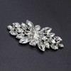 TENDYCOCO 1 Pair Shoe Buckle Rhinestone Crystal Shoe Clip Silver