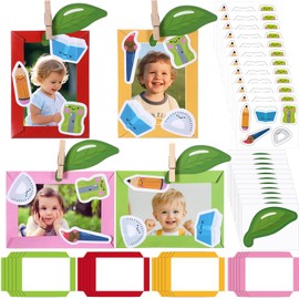 Motipuns 24 Set Back to School Picture Frame Crafts Kit DIY Welcome First Day of School Craft Colorful Photo Frame for Classroom Preschool Supplies Activities Party Favors Bulletin Board Decorations