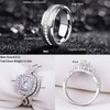 Newshe Jewellery Wedding Ring Sets for Him and Her AAAAA