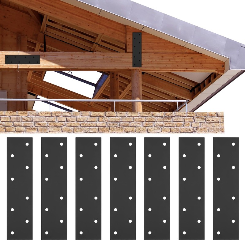 7 Pcs Metal Brackets for Wood, Joining, Perforated Connecting, Mending,