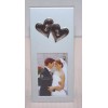 Unbranded NEW 2x3 Wedding Picture Frame w/2 Silver Hearts Bride
