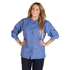 M&M SCRUBS Women's Scrub Jacket Medical Scrub Jacket XL Ceil Blue