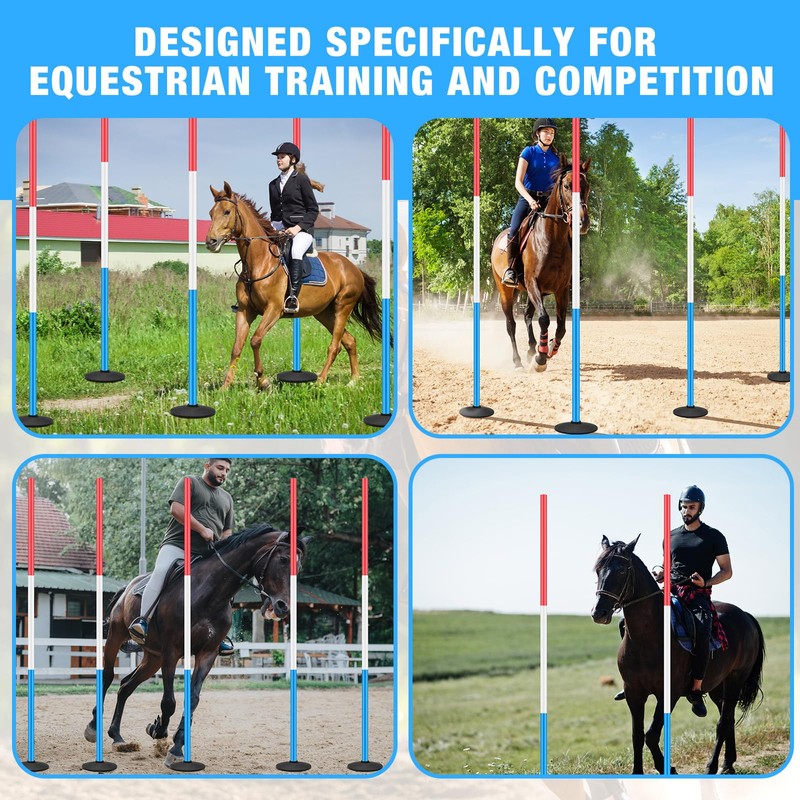 6 Pcs 6ft Pole Bending Poles for Horses,Thickened Heavy Duty