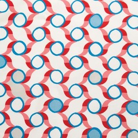 Poly Spandex Stretch Fabric - Retro Wave - 57 Inch Wide - Dressmaking Fabric for Garments, Costumes, and Crafts - Soft, Stretchy Material for Sewing, Apparel, and Upholstery (Red, 1 Metre)